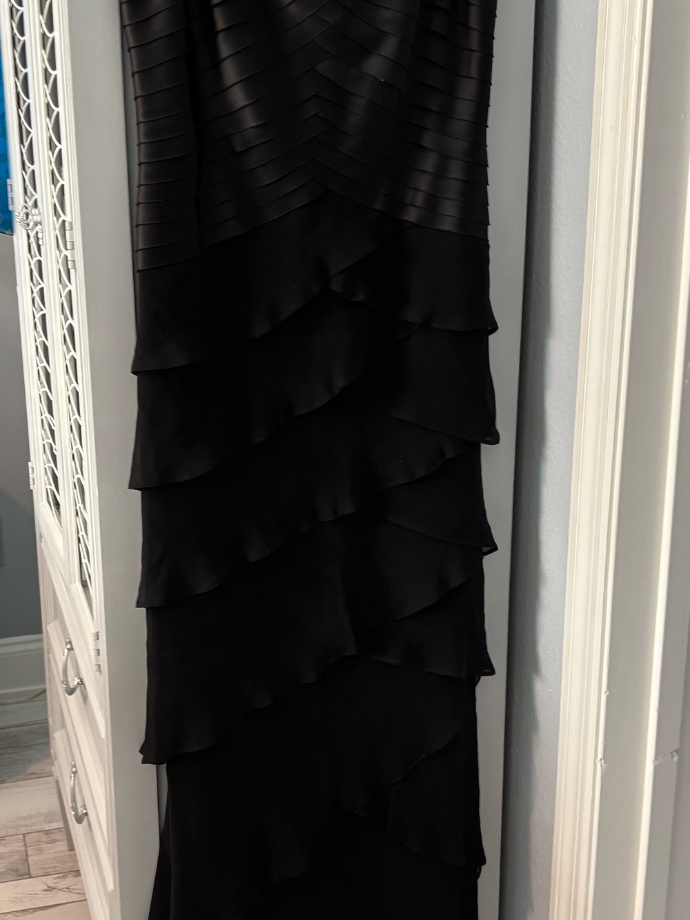 Tadashi Shoji Black Layered Maxi Dress